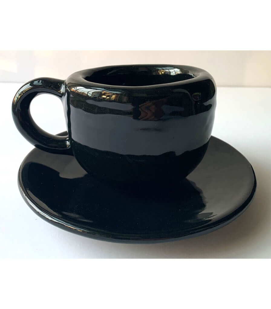 Black Cup and Saucer [B]