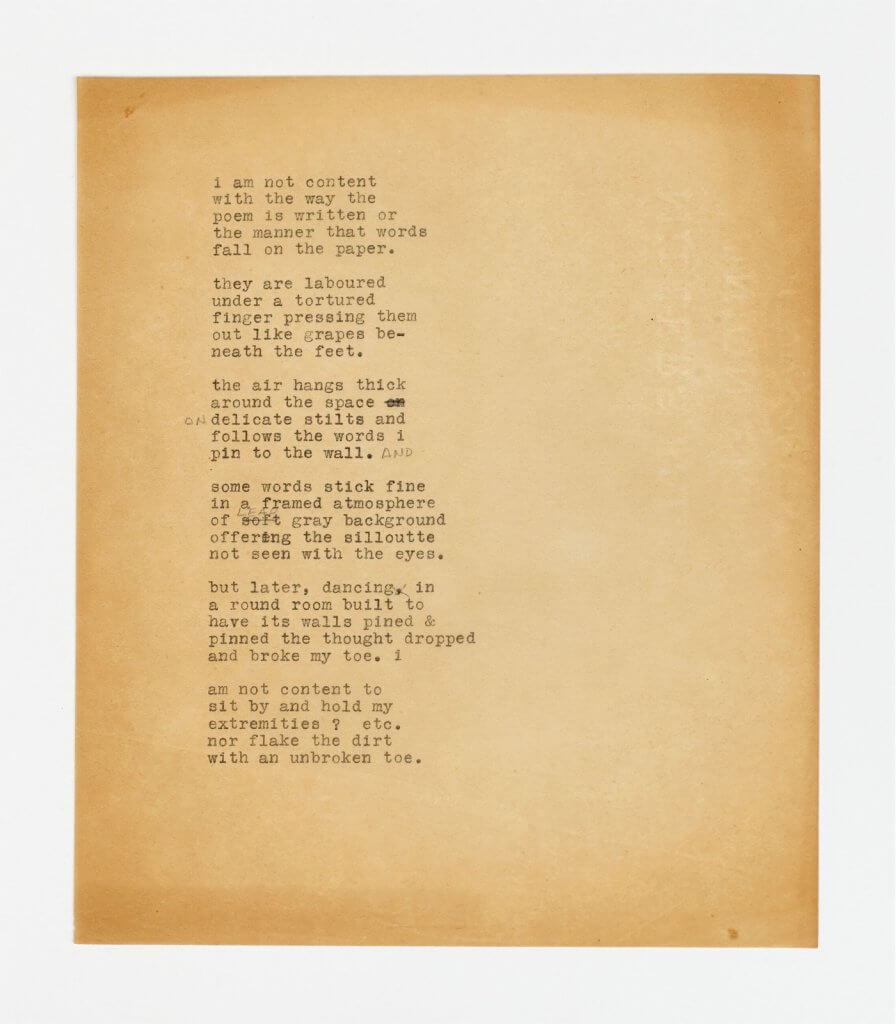 Selection of poems written at Black Mountain College